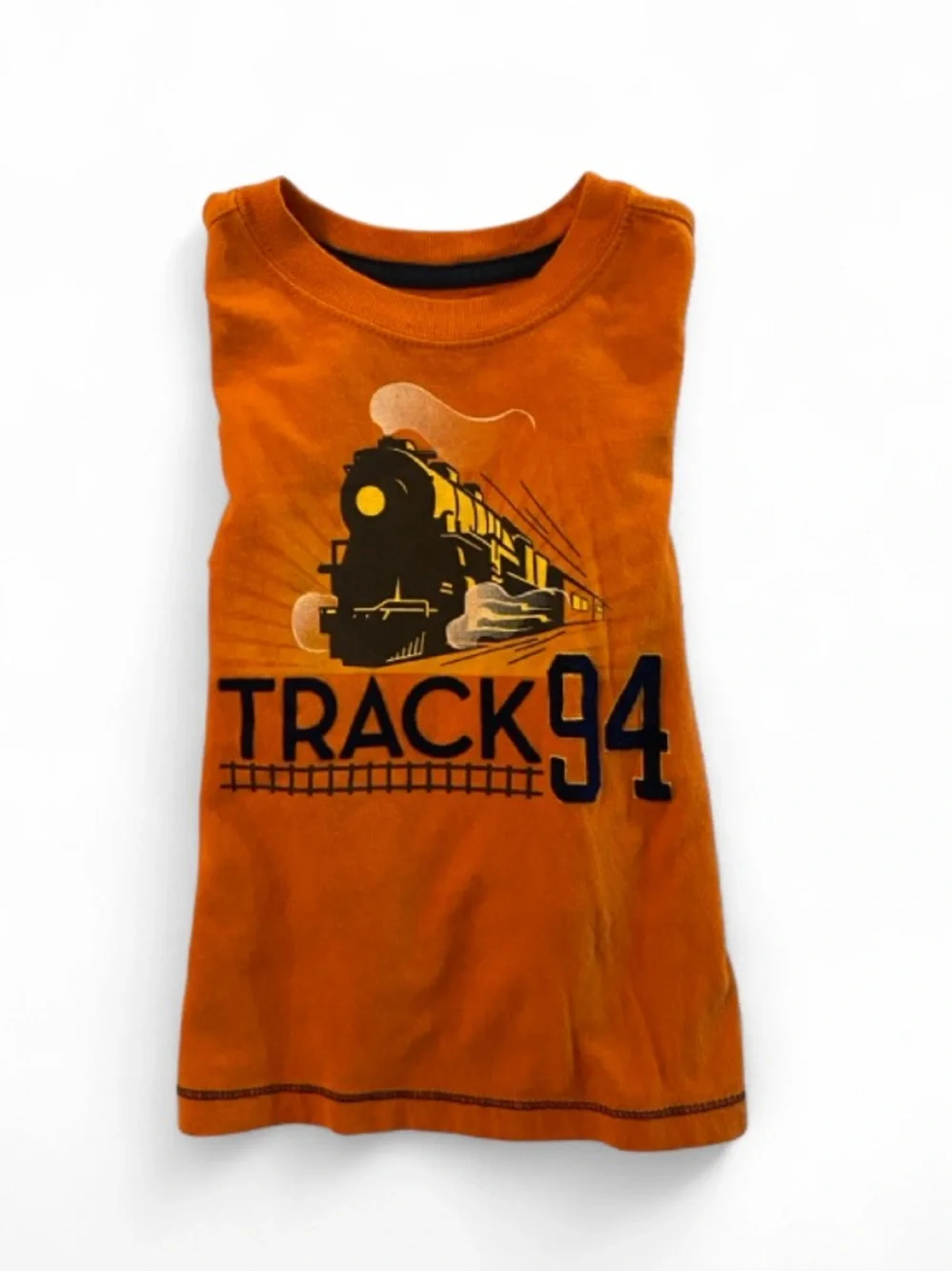 Old Navy Orange Train Graphic Long-Sleeve Tee